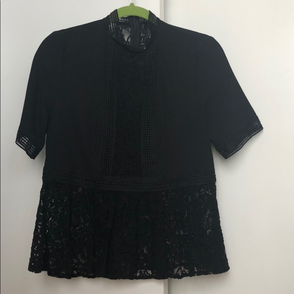 Zara black top with lace